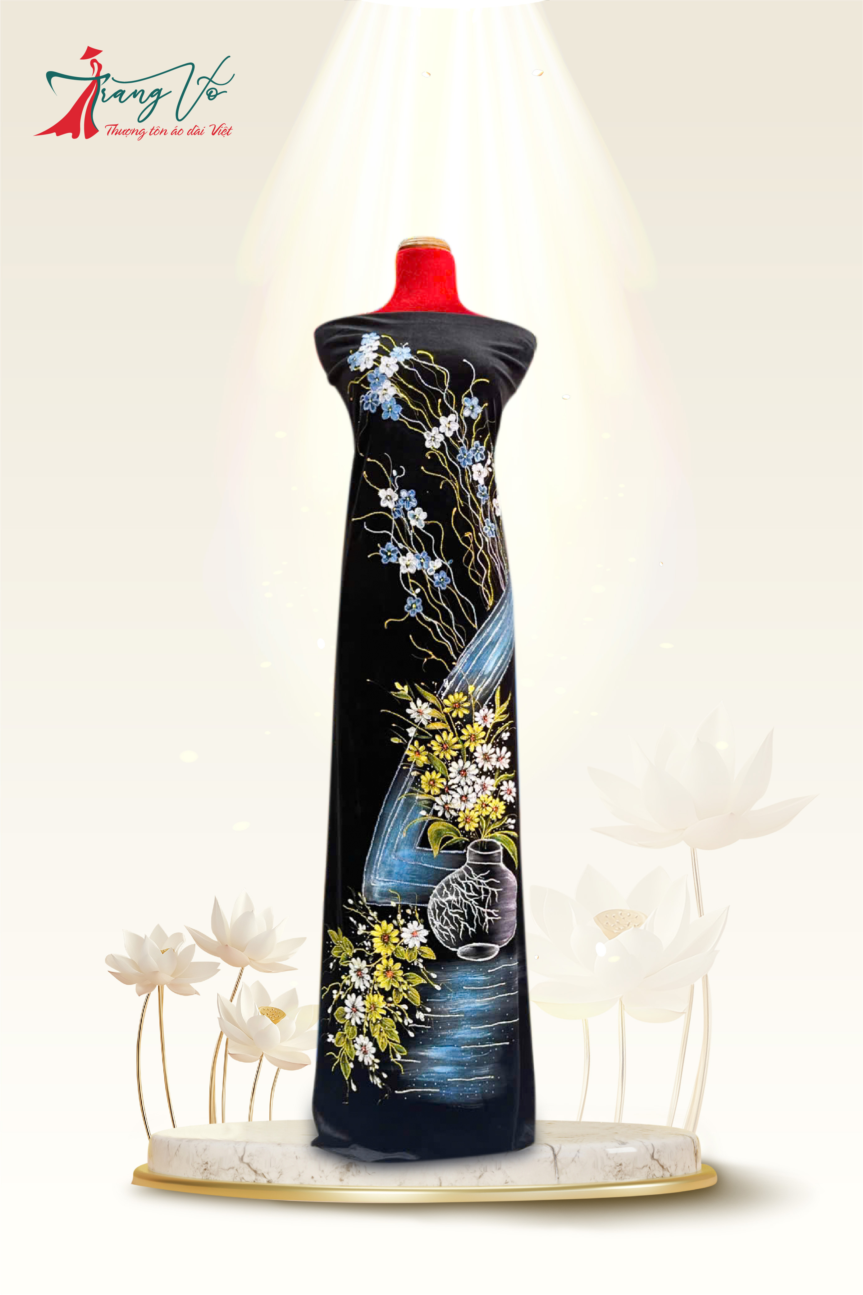 NHUNG TUYẾT VẼ HOA VĂN PHONG CẢNH ÉP ĐÁ CAO CẤP #02112404